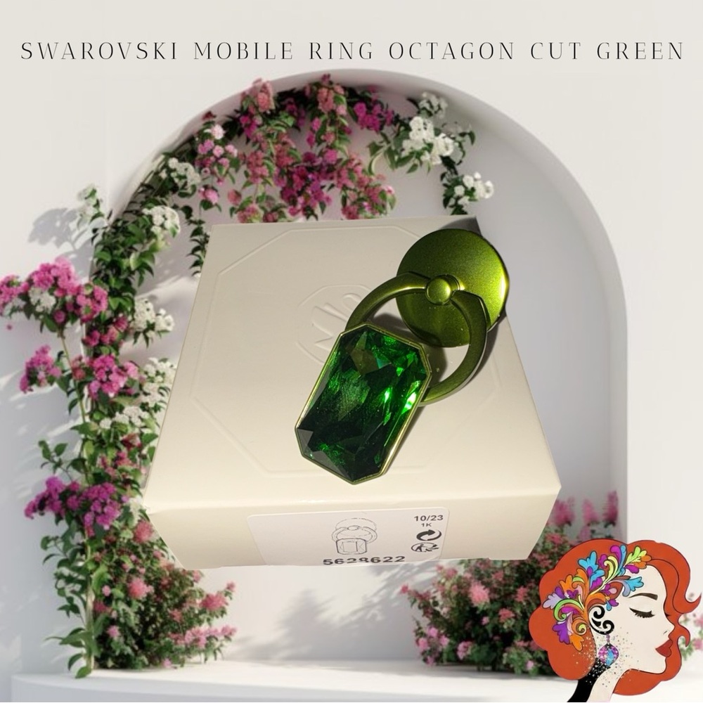 Host Pick Swarovski Green Octagon Mobile Ring - Picture 3 of 9